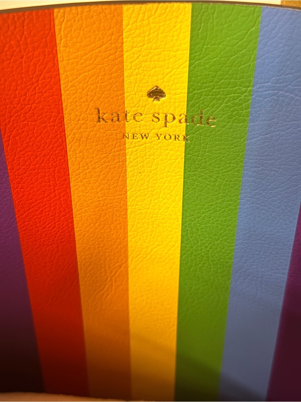 Kate Spade Reversible White Tote with Rainbow Tassel - Picture 6 of 7